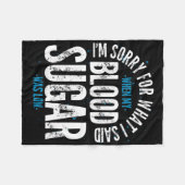 糖尿病認識度月糖尿病性糖尿病おもしろい阿波 フリースブランケット (正面(横))