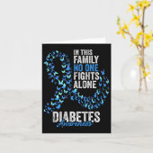 糖尿病認識度月蝶ブルーリボン カード (黄色い花)