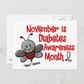 糖尿病認識度月Bee 1.3 ポストカード (正面/裏面)
