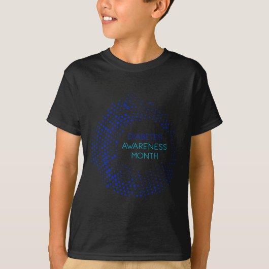 糖尿病認識度月T1およびT2糖尿病患者1 Tシャツ (正面)