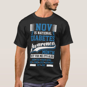 糖尿病認識度月T1 T2 Tシャツ