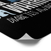 糖尿病認識度月T1d糖尿病戦士1 ポスター (角)