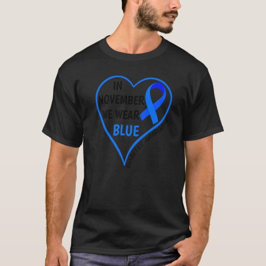糖尿病認識度月T1D T2D 11月We We Tシャツ (正面)