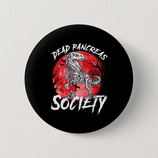 糖尿病認識度死んだ膵臓学会ハロウィーン 缶バッジ (正面)