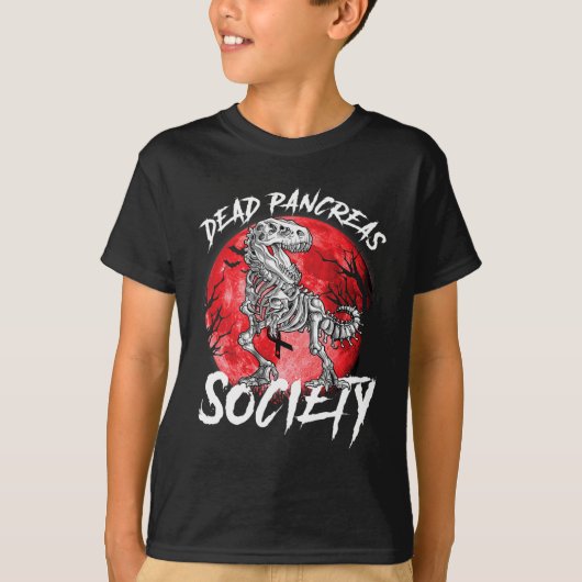 糖尿病認識度死んだ膵臓学会ハロウィーン Tシャツ (正面)