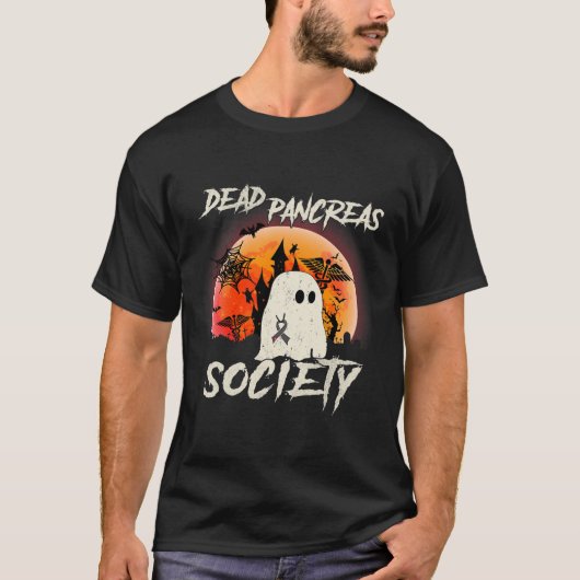 糖尿病認識度死んだ膵臓学会ハロウィーン Tシャツ (正面)