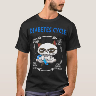 糖尿病認識度猫サイクル糖尿病男性へ寿命 Tシャツ