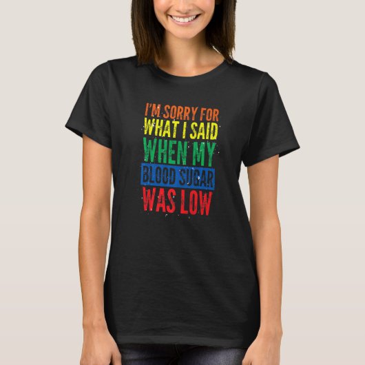 糖尿病認識度私の血糖低糖尿病 Tシャツ (正面)