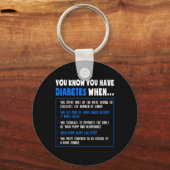 糖尿病認識度糖尿病1型おもしろいプリンまたはクート キーホルダー (正面)