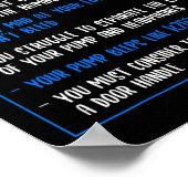 糖尿病認識度糖尿病1型おもしろいプリンまたはクート ポスター (角)