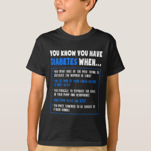 糖尿病認識度糖尿病1型おもしろいプリンまたはクート Tシャツ