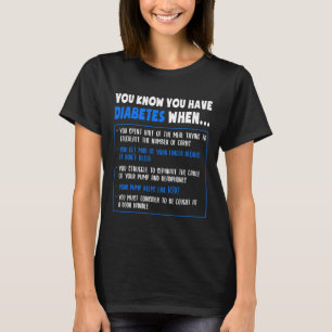 糖尿病認識度糖尿病1型おもしろいプリンまたはクート Tシャツ
