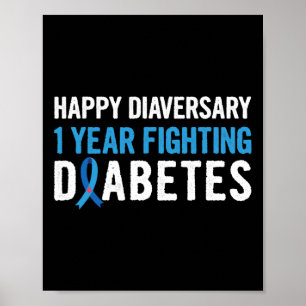 糖尿病認識度1型糖尿病DiabeのためのPun ポスター