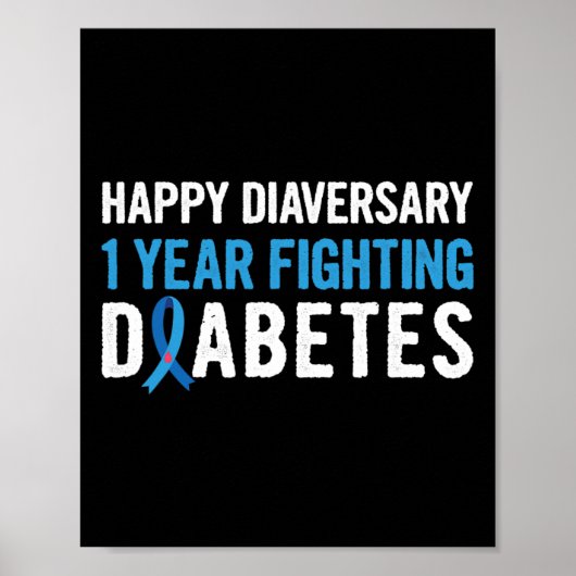 糖尿病認識度1型糖尿病DiabeのためのPun ポスター (正面)