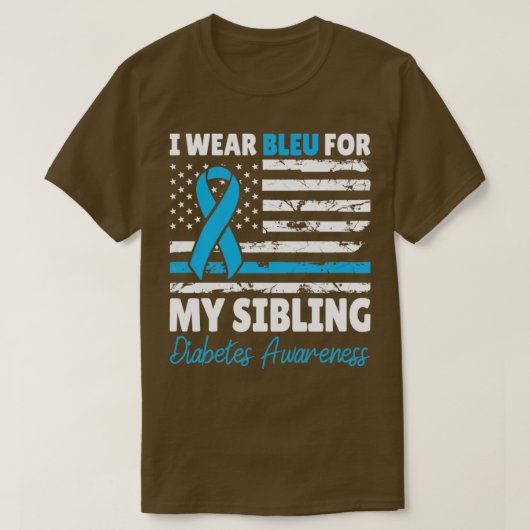 糖尿病認識度11月We衣服ブルーのために Tシャツ (デザイン正面)