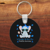 糖尿病認識度11月We衣服ブルーキッズT キーホルダー (正面)