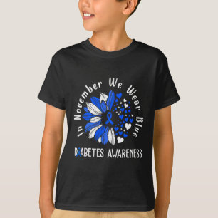 糖尿病認識度11月We衣服ブルーサンフロム Tシャツ
