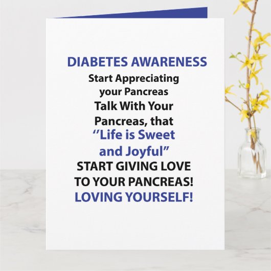 糖尿病認識度 カード (黄色い花)