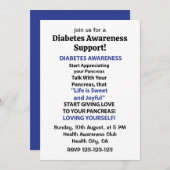 糖尿病認識度 招待状 (正面/裏面)