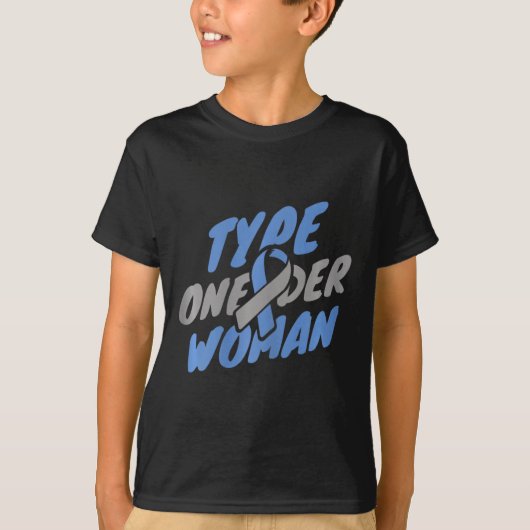 糖尿病認識度- T1d型ワンダー女性 Tシャツ (正面)