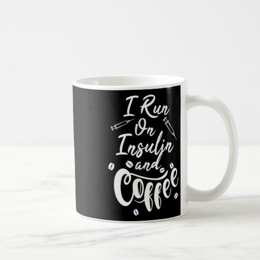 糖尿病認識度I走オンインシュリンとコーヒー コーヒーマグカップ (右)