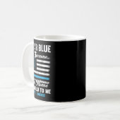 糖尿病認識度T1dサポートAmerican Flag Blue コーヒーマグカップ (正面左)