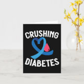 糖尿病認識度T1D戦士の糖尿病を粉砕 カード (黄色い花)