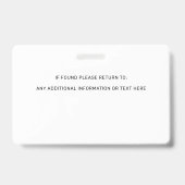 糖尿病警告サービス犬の写真IDバッジ バッジ (裏面)