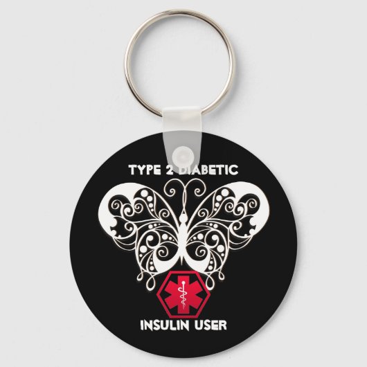 糖尿病警報 キーホルダー (正面)