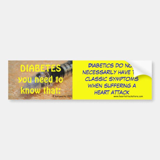 糖尿病-それを知る必要性 バンパーステッカー (正面)