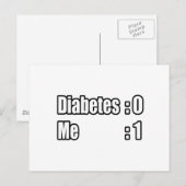 糖尿病（スコアボード）を打ち負かしている ポストカード (正面/裏面)