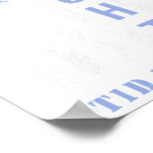 糖尿病T1D認識度月戦いフラッグ青リブ ポスター (角)