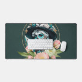 糖素晴らしスカル素晴らしメイクの人 デスクマット (キーボード&マウス)
