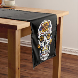 糖素晴らしスカル ショートテーブルランナー