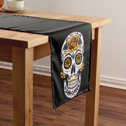 糖素晴らしスカル ショートテーブルランナー (インサイチュ)
