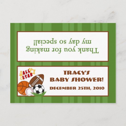 糖菓のバッグの上層のオールスター緑 インビテーションポストカード (正面)