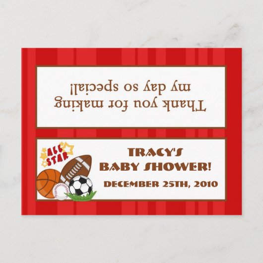 糖菓のバッグの上層のオールスター赤 インビテーションポストカード (正面)