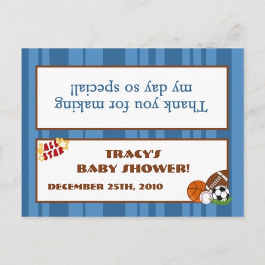 糖菓のバッグの上層のオールスター青 インビテーションポストカード (正面)