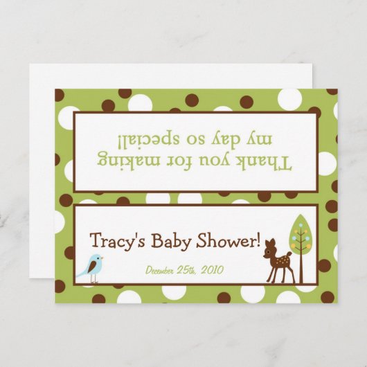 糖菓のバッグの上層の森林友人のシカ インビテーションポストカード (正面/裏面)