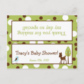 糖菓のバッグの上層の森林友人のシカ インビテーションポストカード (正面)