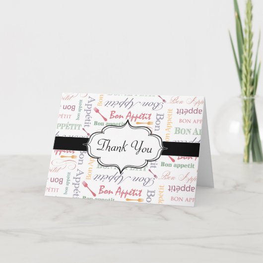 糖菓のAppetitのクラシックパターン サンキューカード (正面)