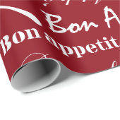 糖菓のAppetitのグルメのギフトのフランスのなシェフの赤 ラッピングペーパー (ロールコーナー)