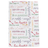 糖菓のAppetitのヴィンテージのフランスのなビストロパターン ミディアムペーパーバッグ (正面)