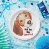 糖菓を言いましたか。 ビーグル犬 ペーパープレート (パーティー)