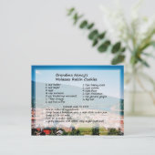 糖蜜レーズンクッキーレシピはがき ポストカード (スタンド正面)