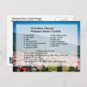 糖蜜レーズンクッキーレシピはがき ポストカード (正面/裏面)
