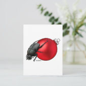 糞を転がすコガネムシの - ホリデーカード (スタンド正面)