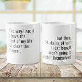 糸おもしろい切り コーヒーマグカップ