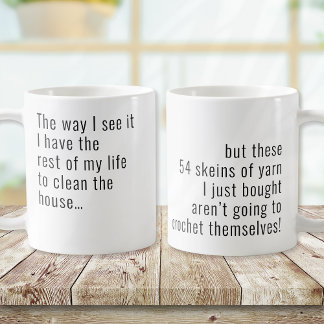 糸おもしろい切り コーヒーマグカップ