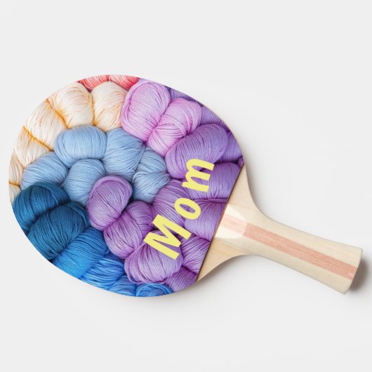 糸おもしろい玉母 卓球ラケット (横)